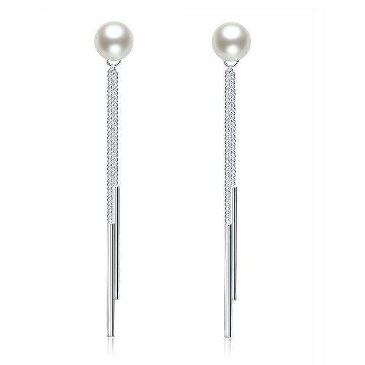 Drop Bridal Wedding 925 Sterling Silver Simulated Pearl Earrings Bridesmaid Jewelry