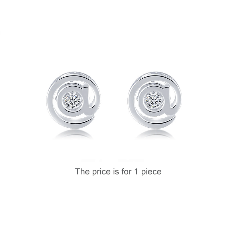 @ Stud Moissanite Diamond Dancing Stone Earring Unisex 925 Sterling Silver