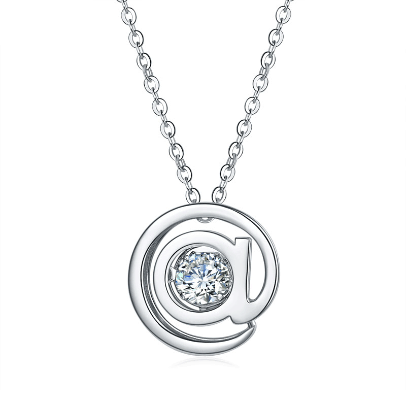 Pendant Moissanite Diamond Dancing Stone Necklace 925 Sterling Silver