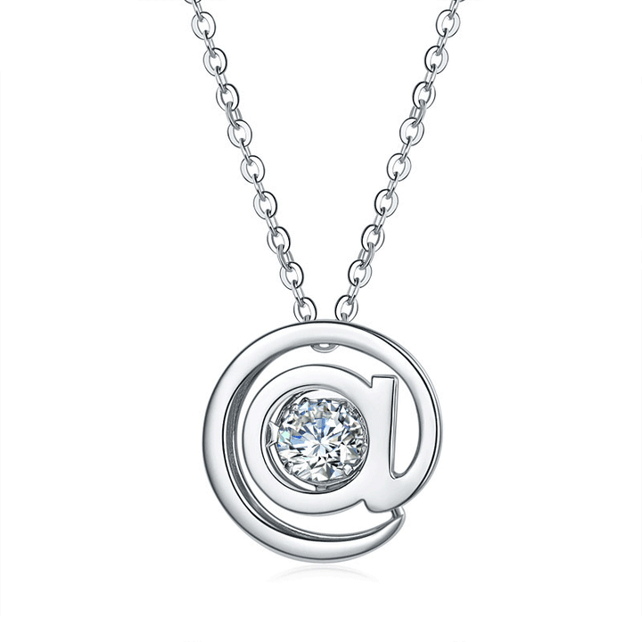 Pendant Moissanite Diamond Dancing Stone Necklace 925 Sterling Silver