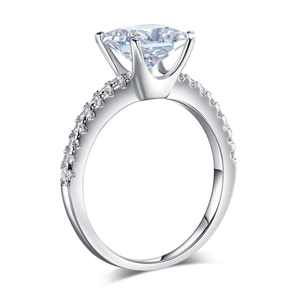 1.5 Ct Princess Cut Simulated Diamond 925 Sterling Silver Wedding Ring Engagement Promise Anniversary