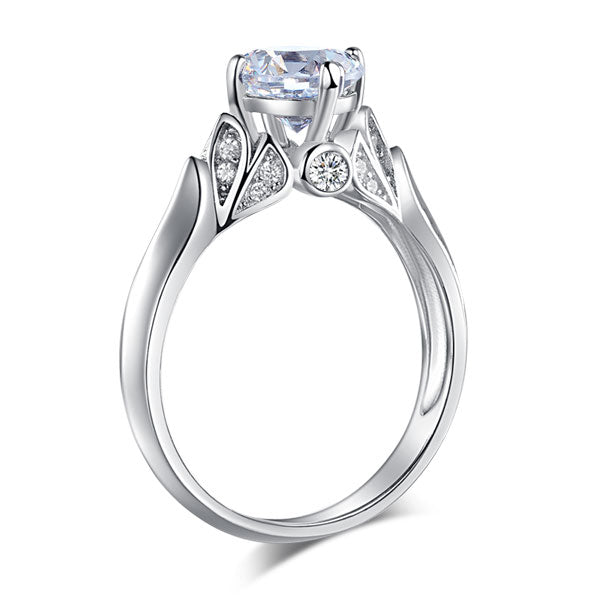 925 Sterling Silver Wedding Promise Anniversary Ring 1.25 Ct Simulated Diamond Jewelry