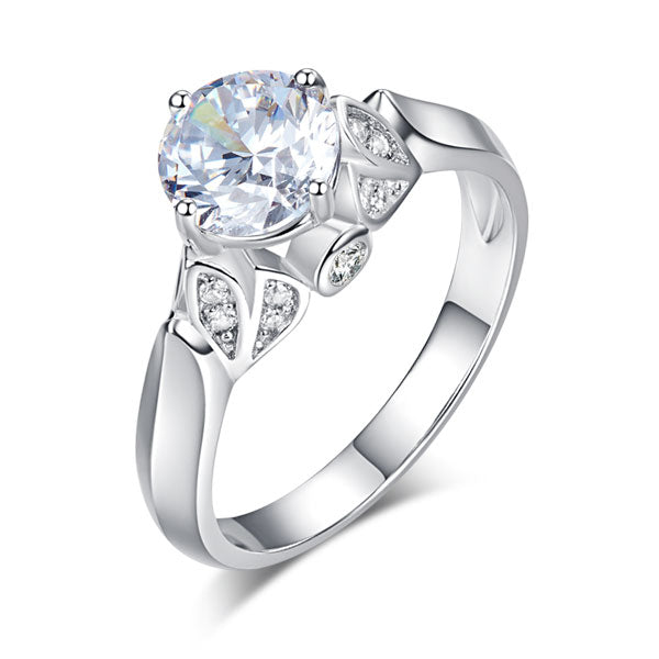 925 Sterling Silver Wedding Promise Anniversary Ring 1.25 Ct Simulated Diamond Jewelry