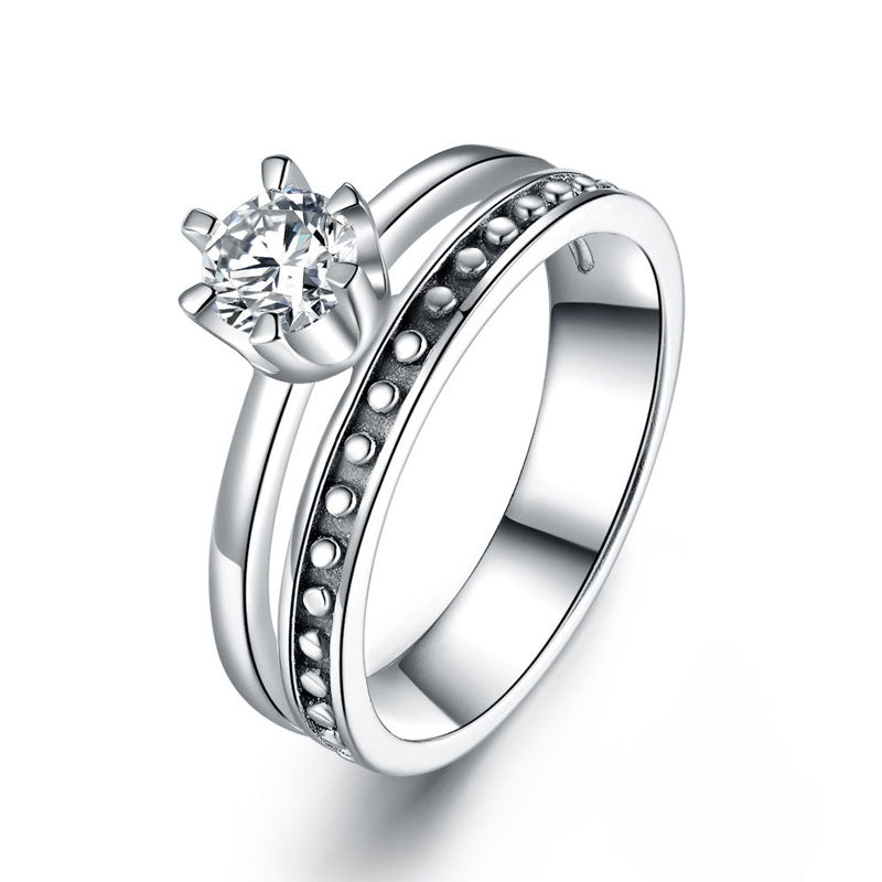 Solid 925 Sterling Silver Ring Fashion Party Jewelry