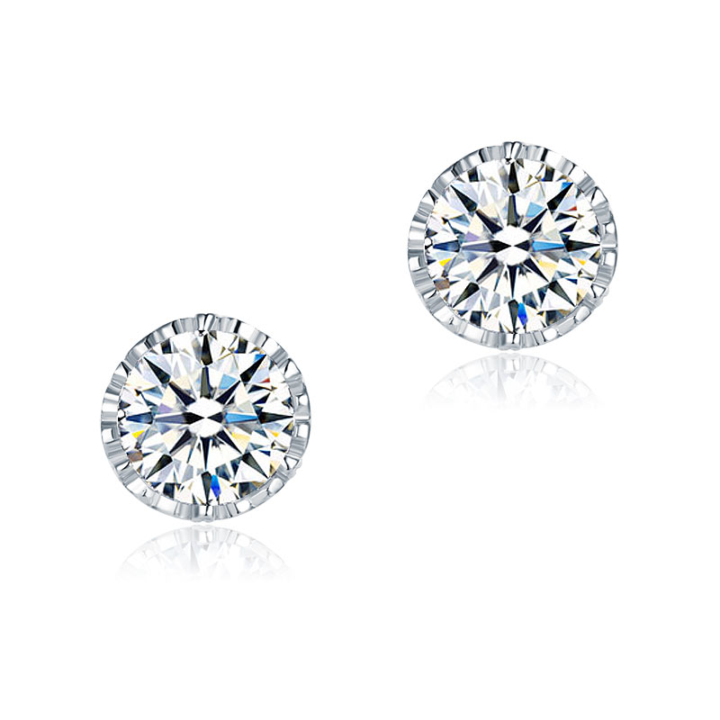 1.5 Carat Vintage Style Stud 925 Sterling Silver Earrings Jewelry