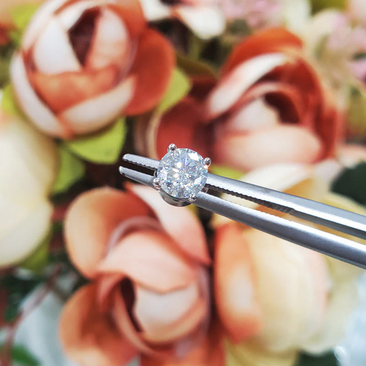0.5 Carat Moissanite Diamond Earring Unisex 925 Sterling Silver