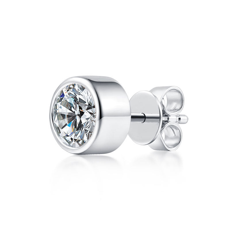 1 Carat Moissanite Diamond Earring Unisex 925 Sterling Silver