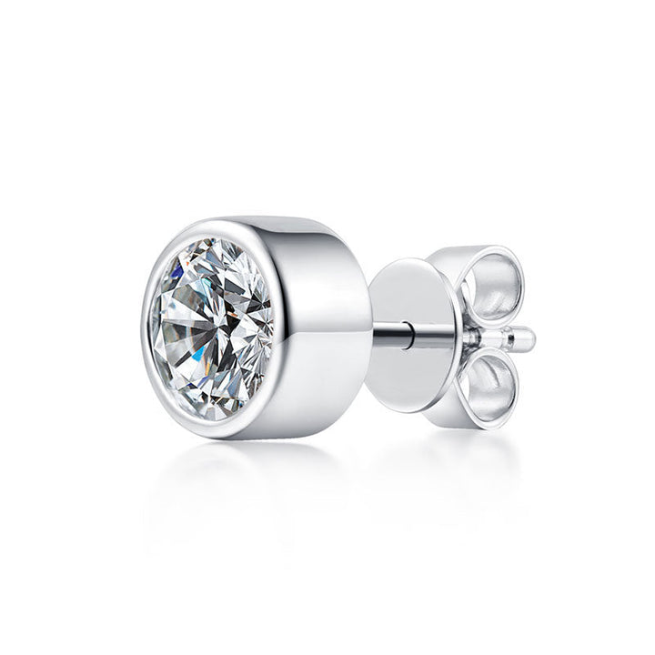 1 Carat Moissanite Diamond Earring Unisex 925 Sterling Silver