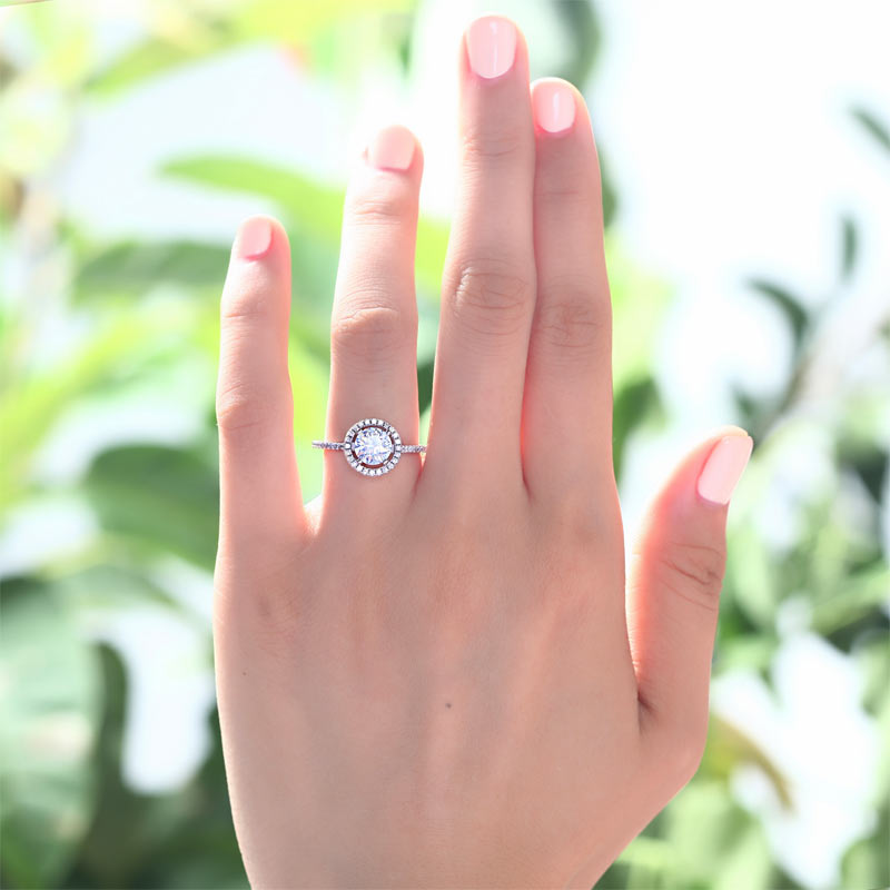 1.25 Carat Round Cut Simulated Diamond 925 Sterling Silver Wedding Engagement Ring