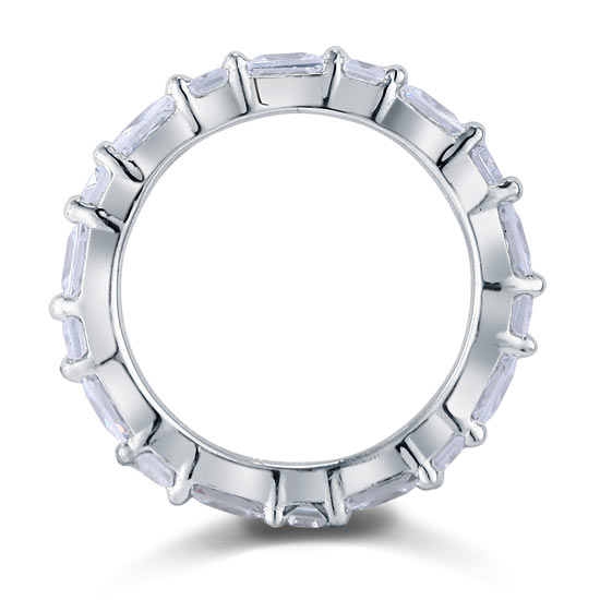 Emerald Cut Solid Sterling 925 Silver Ring