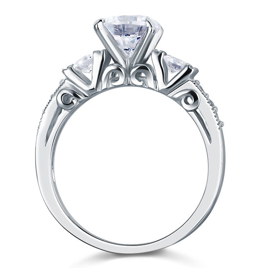 Vintage Style 1.25 Carat Simulated Diamond Solid 925 Sterling Silver Wedding Engagement Ring