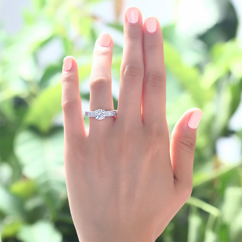 Vintage Style 1.25 Carat Simulated Diamond Solid 925 Sterling Silver Bridal Wedding Engagement Ring Jewelry