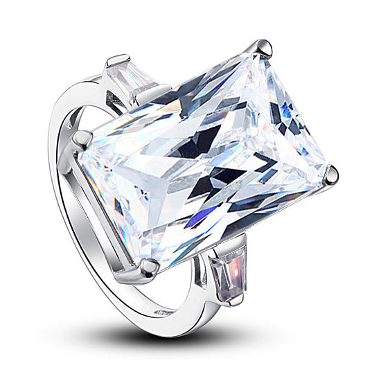 Princess Cut Simulated Diamond 925 Sterling Silver Luxury Ring