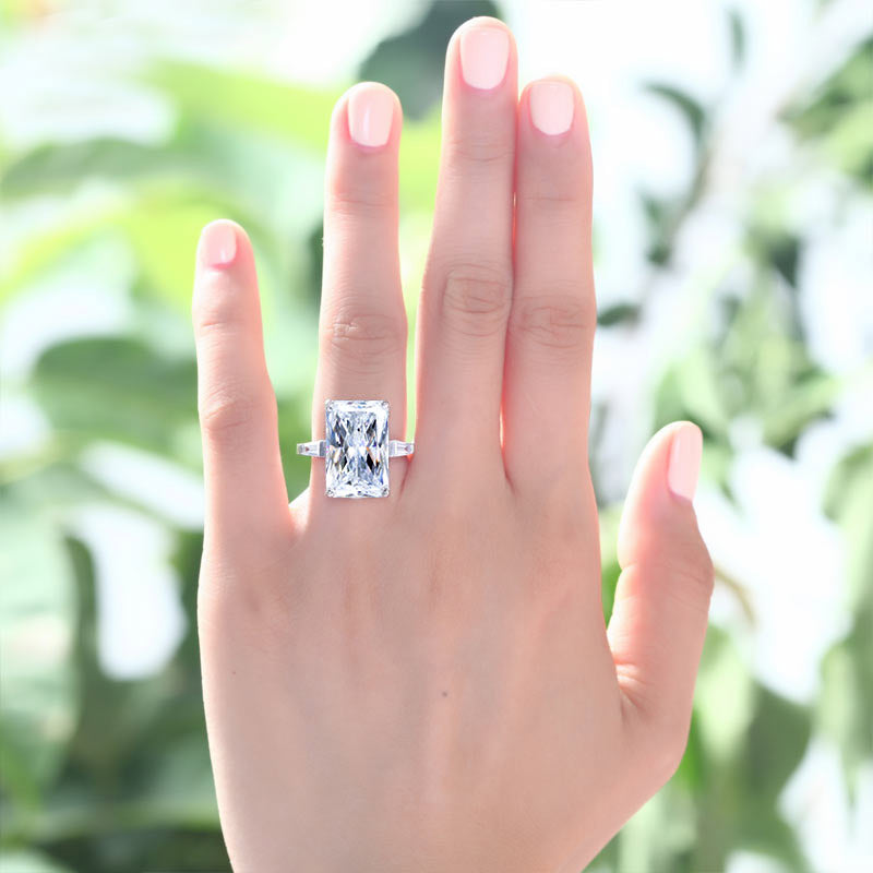 Princess Cut Simulated Diamond 925 Sterling Silver Luxury Ring