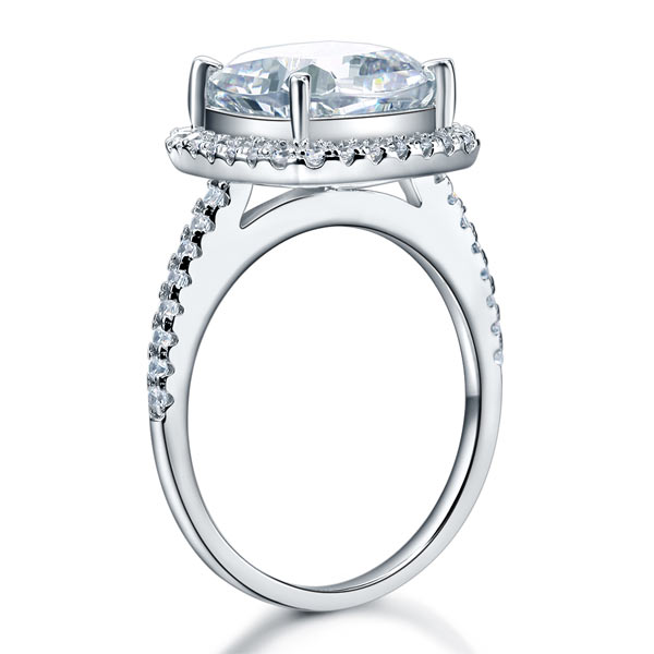 925 Sterling Silver Wedding Engagement Ring 5 Carat Simulated Diamond