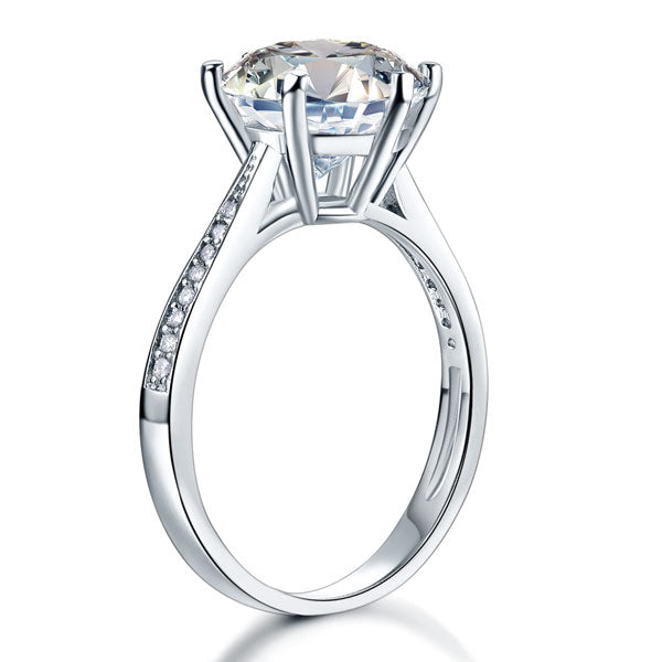 925 Sterling Silver Wedding Engagement Ring 3 Carat Simulated Diamond Jewelry
