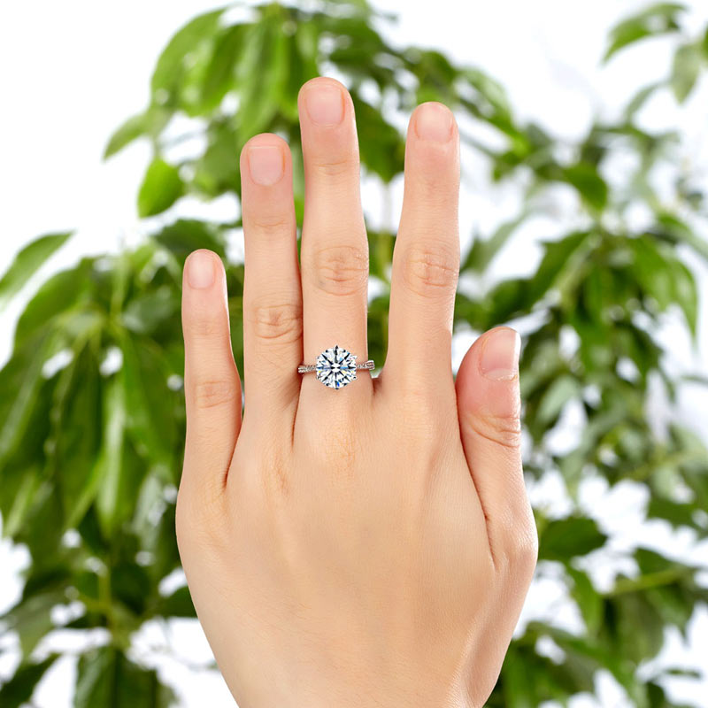 925 Sterling Silver Wedding Engagement Ring 3 Carat Simulated Diamond Jewelry
