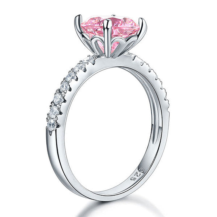 925 Sterling Silver Bridal Engagement Ring 2 Carat Simulated Diamond Jewelry