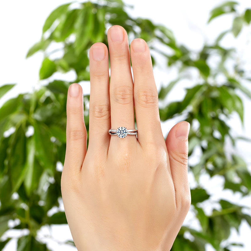 925 Sterling Silver Wedding Promise Anniversary Ring 1.25 Ct Simulated Diamond