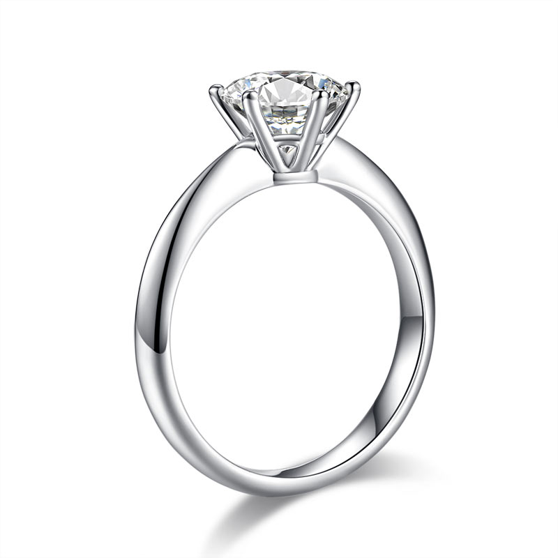 1.5 Carat Moissanite Diamond Solitaire Engagement Ring 925 Sterling Silver