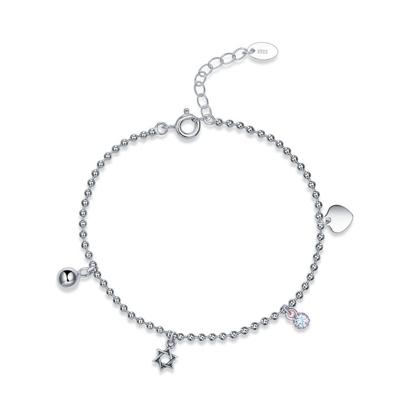 Solid 925 Sterling Silver Bracelet Fashion Bridesmaid Wedding Gift