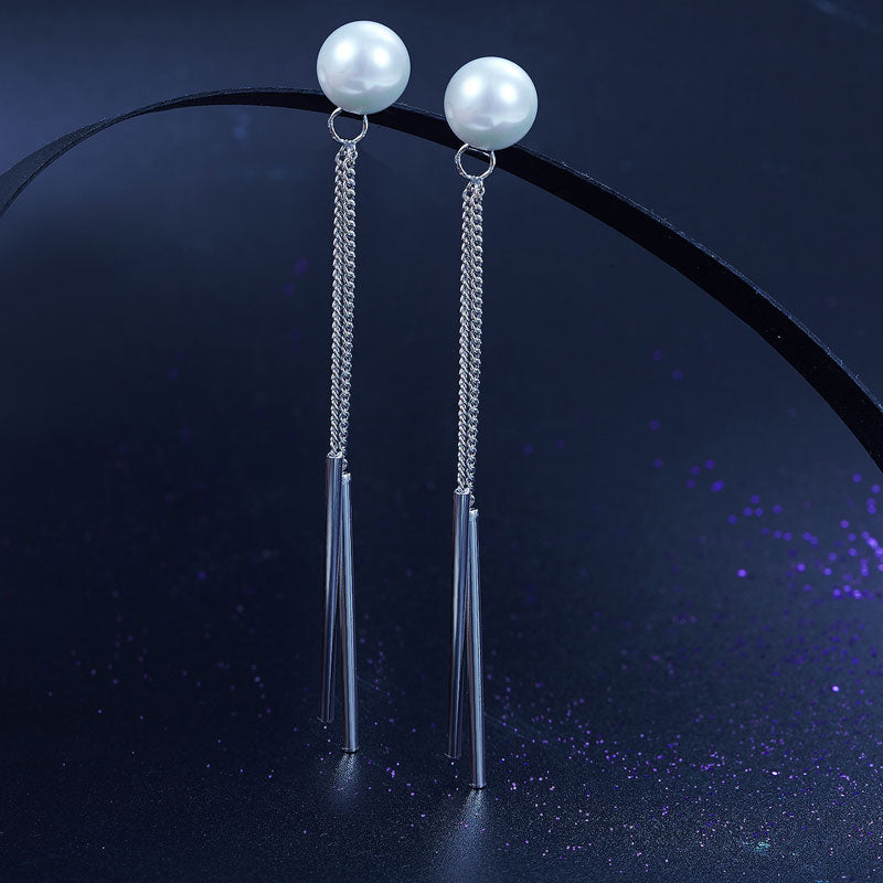 Drop Bridal Wedding 925 Sterling Silver Simulated Pearl Earrings Bridesmaid Jewelry