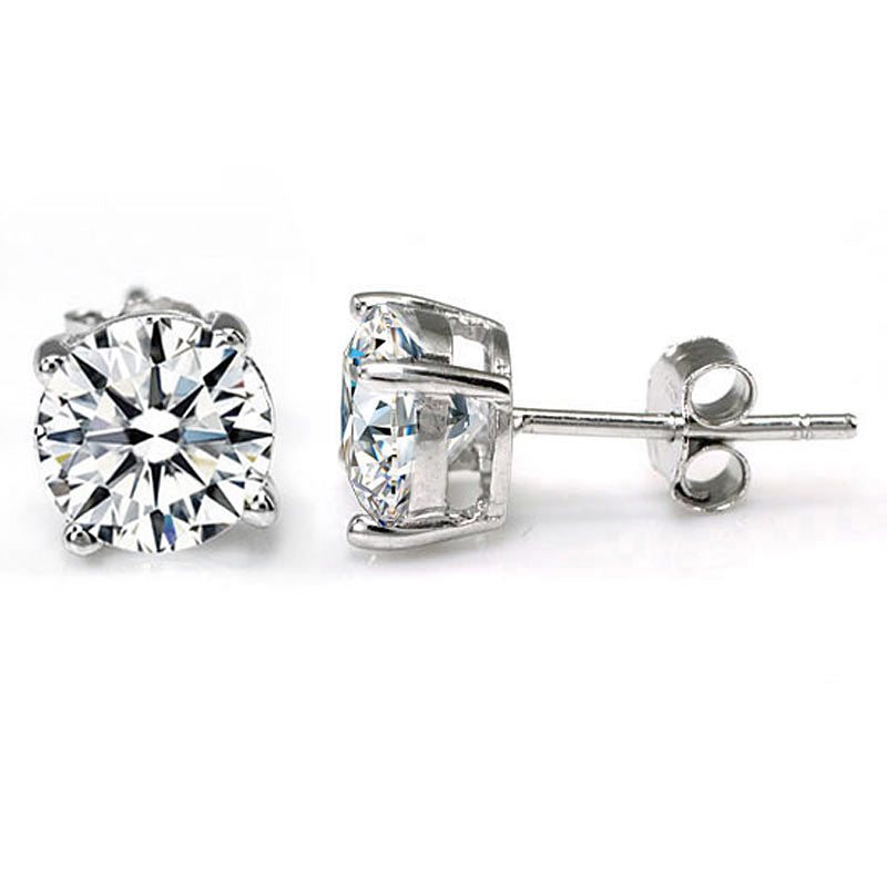 1 Carat Simulated Diamond Stud Earrings 925 Sterling Silver