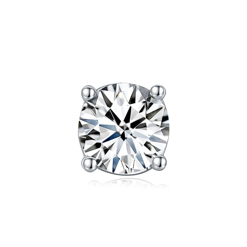 1 Carat Moissanite Diamond Men's Earrings 925 Sterling Silver