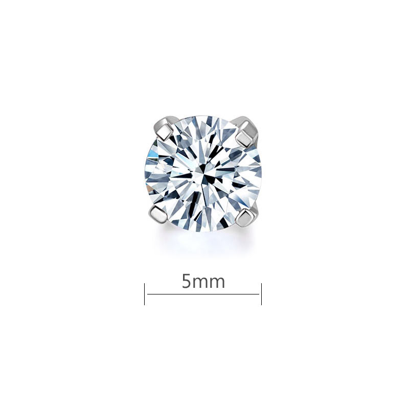 0.5 Carat Moissanite Diamond Earring Unisex 925 Sterling Silver