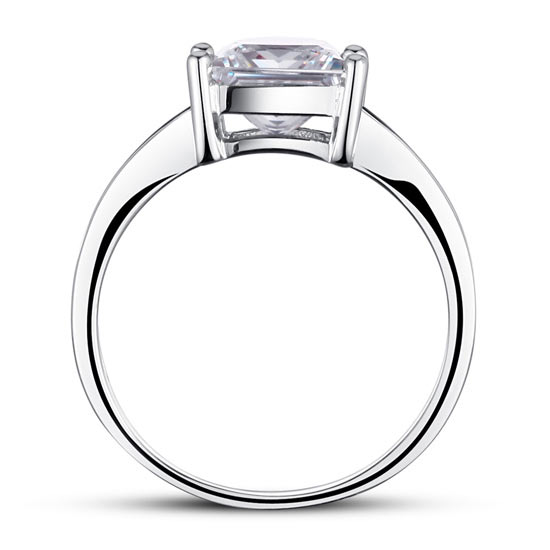 1.5 Ct Princes Cut Solid 925 Sterling Silver Wedding Promise Engagement Ring