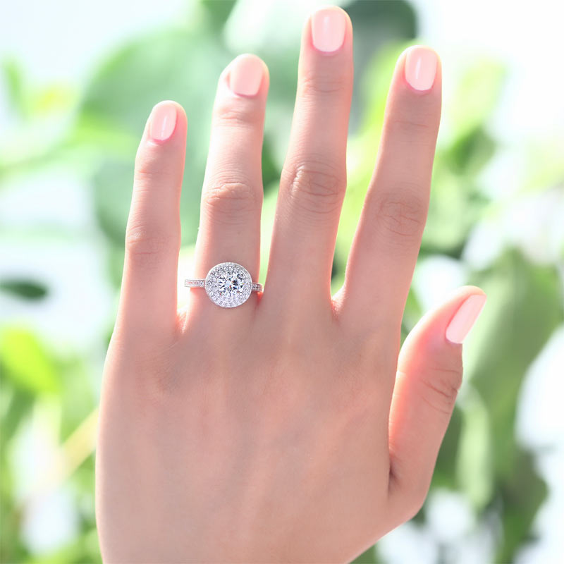 1 Carat Round Cut Simulated Diamond Wedding Engagement Sterling 925 Silver Ring