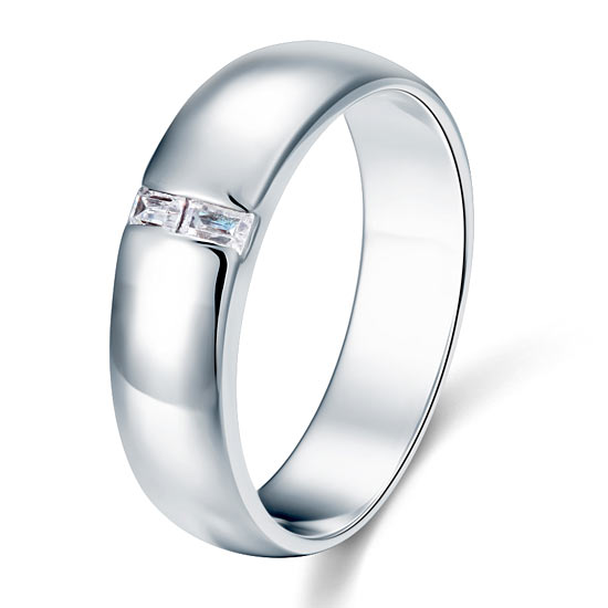 Men's Wedding Band Solid Sterling 925 Silver Ring