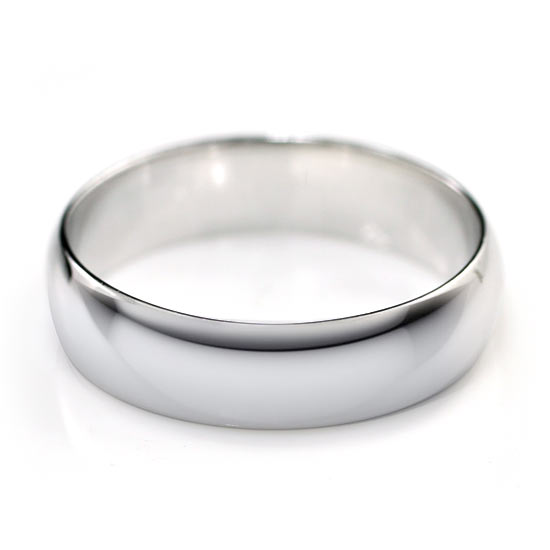 High Polished Plain Men's Solid Sterling 925 Silver Ring