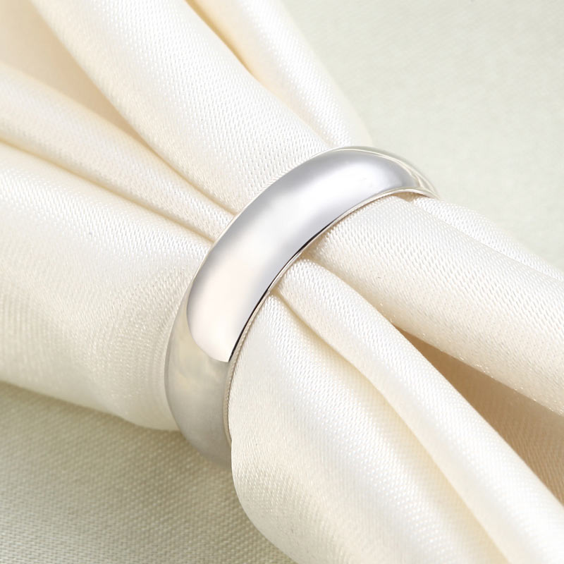 High Polished Plain Men's Solid Sterling 925 Silver Ring