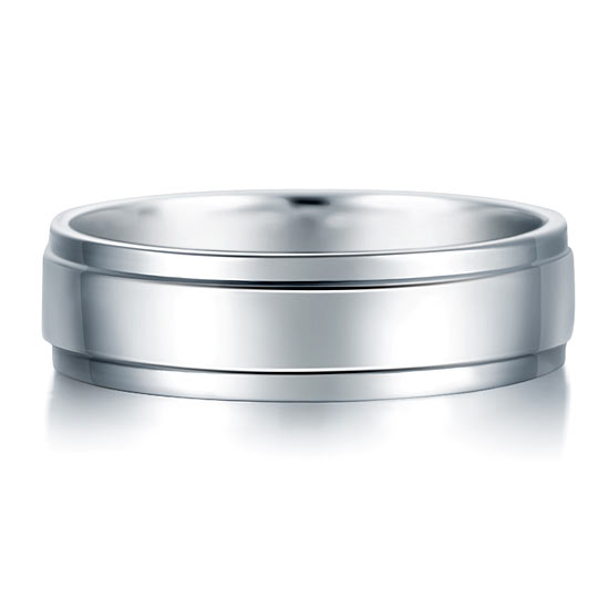 Men's Solid Sterling 925 Silver Wedding Band Ring