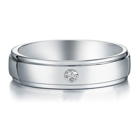 Men's Wedding Band Solid Sterling 925 Silver Ring
