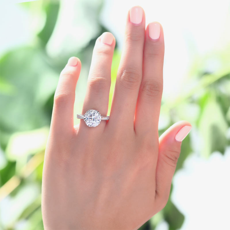 Vintage Style 2.5 Ct Solid 925 Sterling Silver Wedding Engagement Ring Jewelry