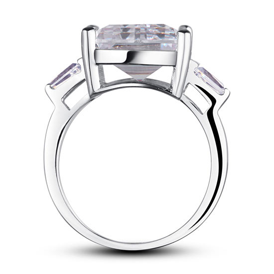 Princess Cut Simulated Diamond 925 Sterling Silver Luxury Ring