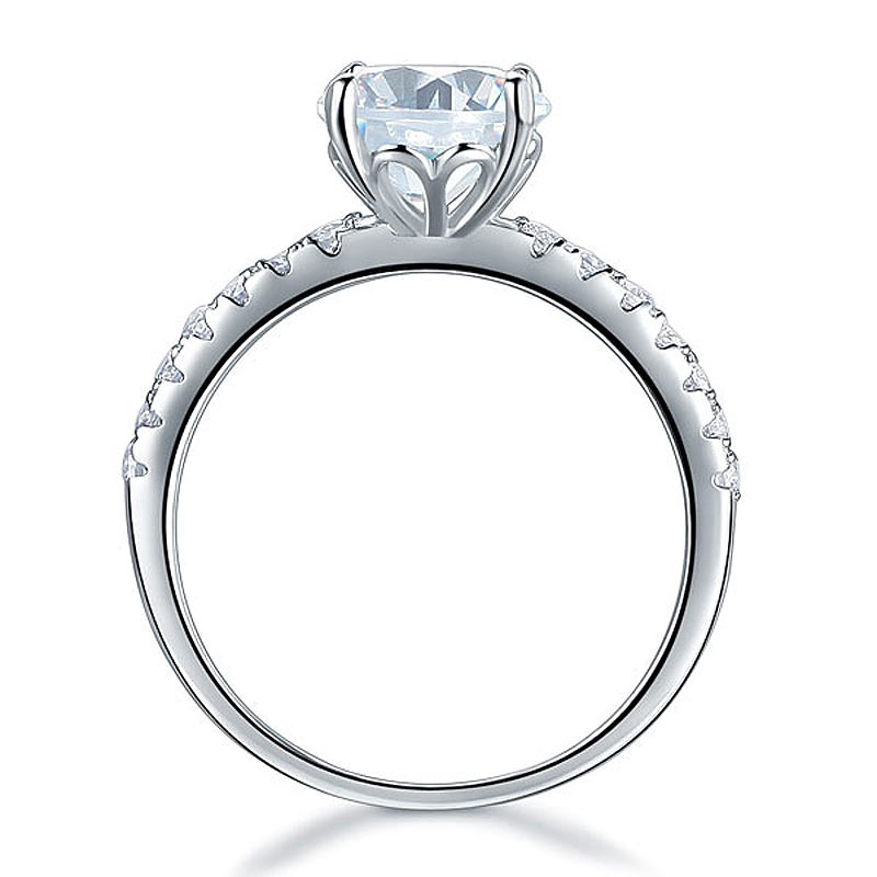 925 Sterling Silver Bridal Engagement Ring 2 Carat Simulated Diamond Jewelry