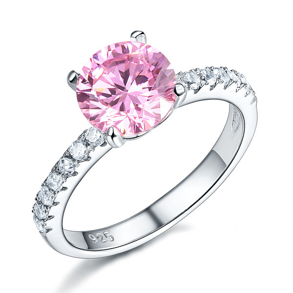 925 Sterling Silver Bridal Engagement Ring 2 Carat Simulated Diamond Jewelry