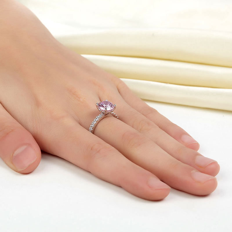 925 Sterling Silver Bridal Engagement Ring 2 Carat Simulated Diamond Jewelry