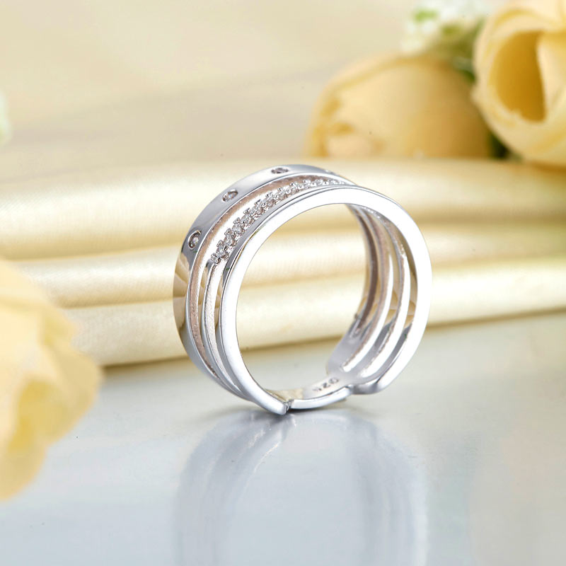 Wedding Band Anniversary Solid 925 Sterling Silver Ring Jewelry